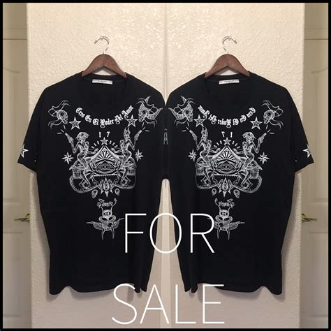 givenchy elmerinda tattoo gotika print columban fit t shirt|T.